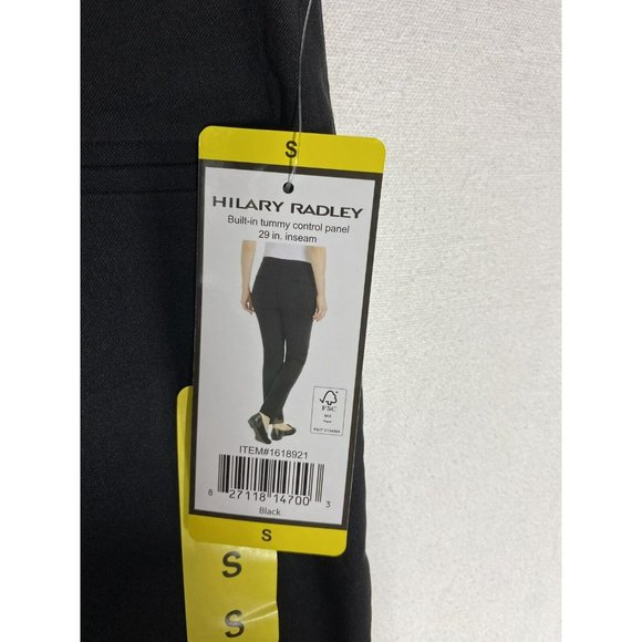 Hilary Radley Pull On Pant Stretch Mid Rise Slim Leg 4 Pockets Small Black - Picture 9 of 10